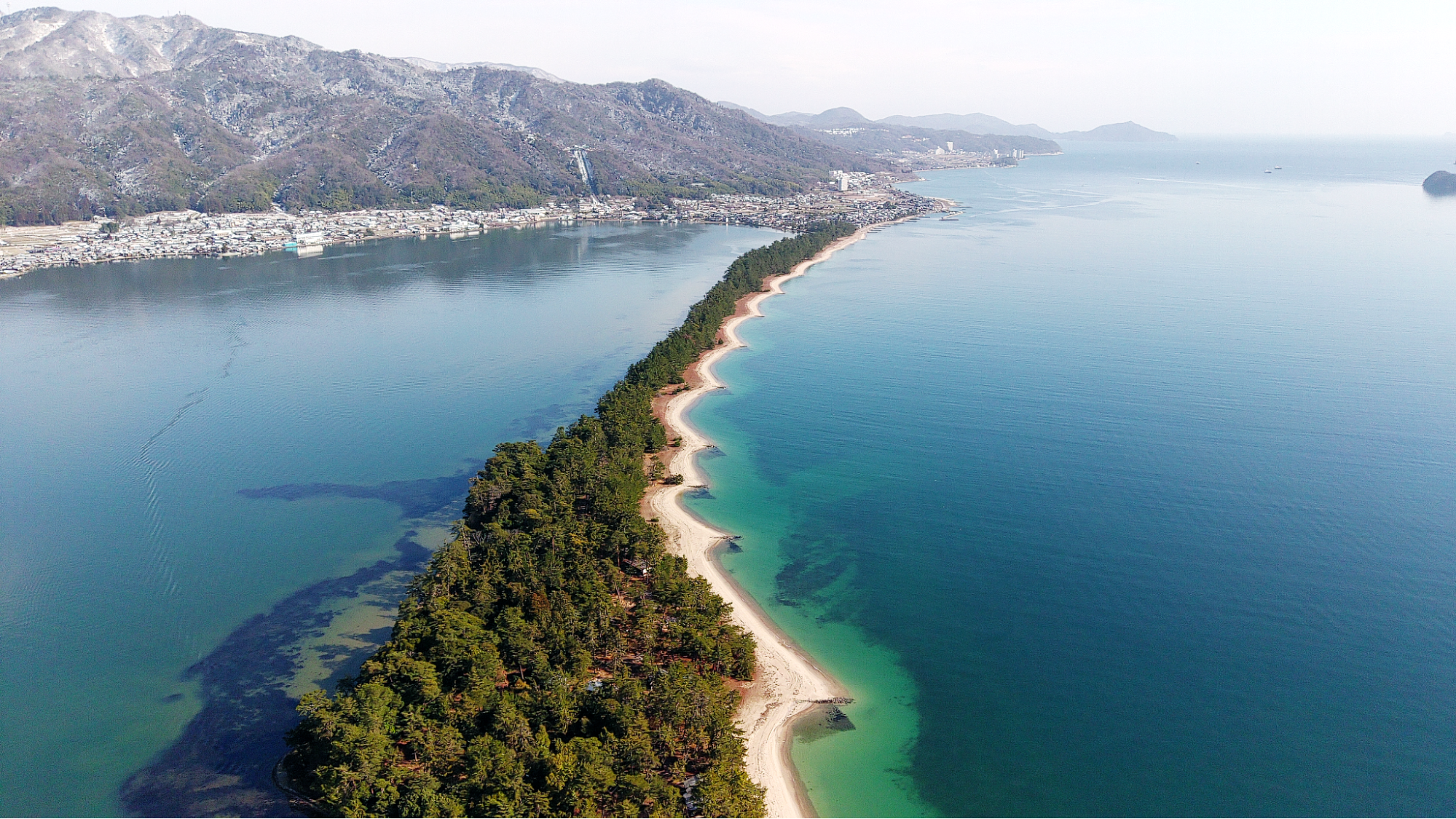 Amanohashidate pine-covered sandbar