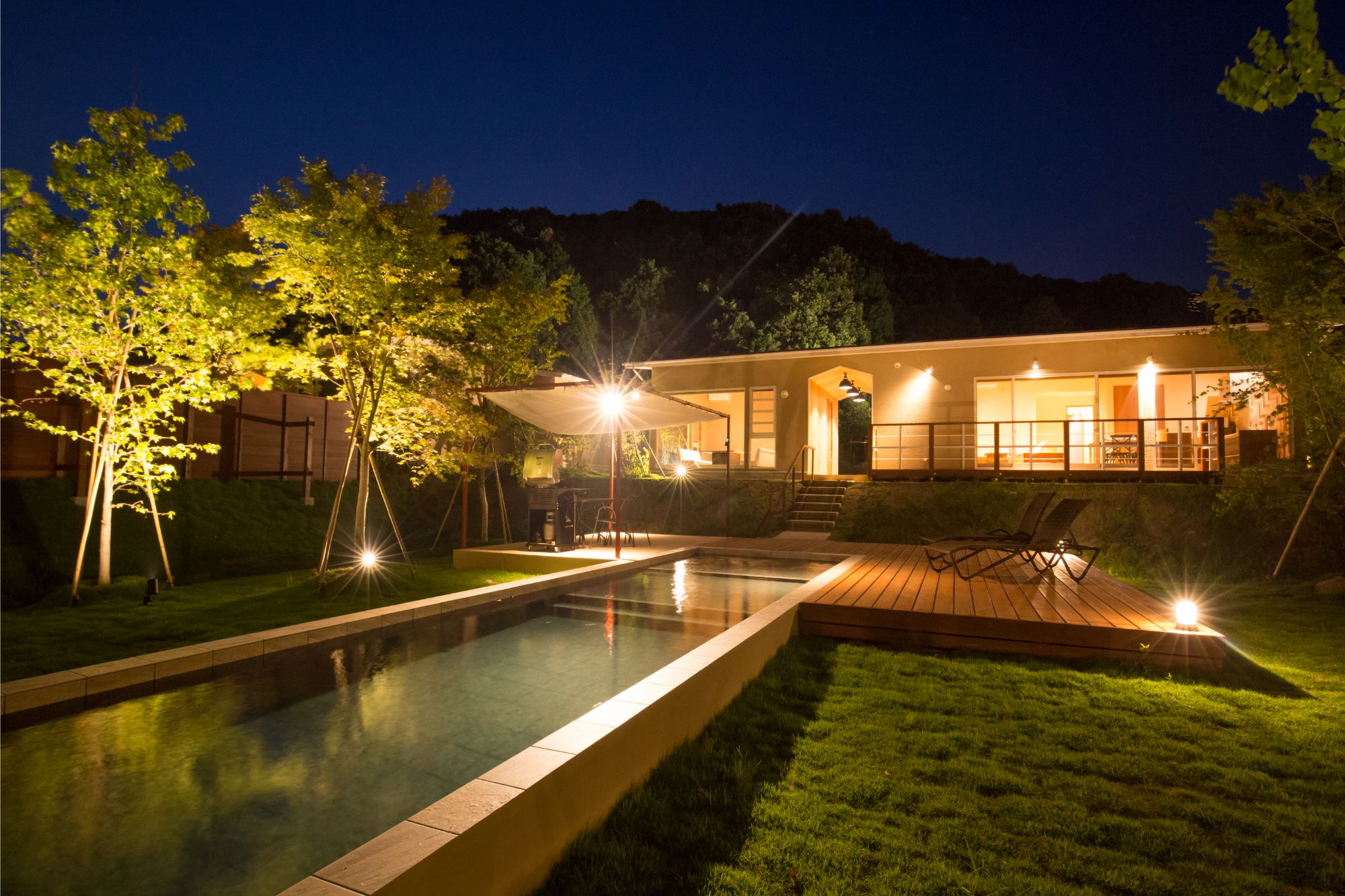 Hilltop Dog villa infinity pool and exterior